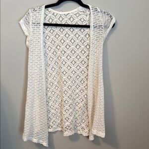 Elegant White Crochet Cardigan